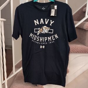 Under Armour UA Navy Midshipmen Short Sleeve Tee - Navy In Small NWT